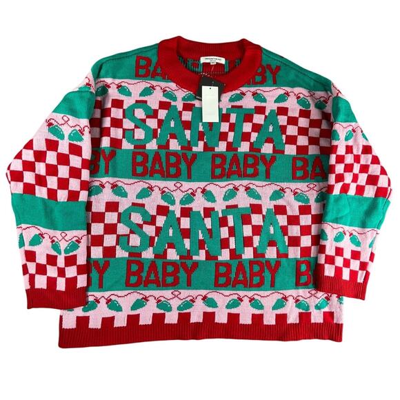 Ugly Christmas Sweater Mens XL Pullover Santa Baby Holiday Grayson Threads NWT - Picture 1 of 7